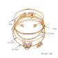 5pcs /Set Bohemian Butterfly Open Cuff Diamond Crystal Bracelet