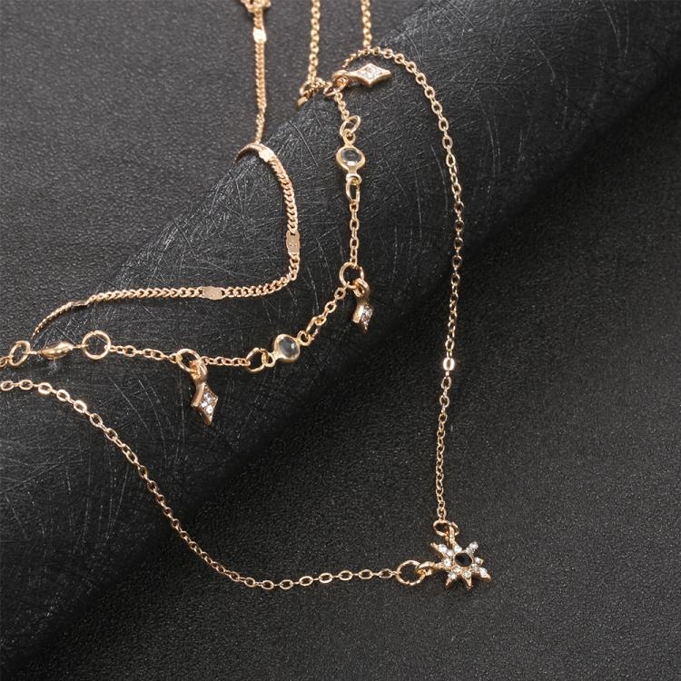 Multi-layered Star Pendant Necklace Combination