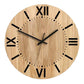 Wooden Round Analog-Digital Wall Clock 3D Decorative Home Wall Clock, 30cm, 34cm