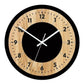 Wooden Round Analog-Digital Wall Clock 3D Decorative Home Wall Clock, 30cm, 34cm