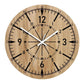 Wooden Round Analog-Digital Wall Clock 3D Decorative Home Wall Clock, 30cm, 34cm