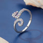 Adjustable Copper-Plated White Gold Dreamy Seahorse Opening Ring