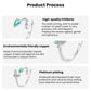 Silver butterfly double-layer ring shown in a product process diagram
