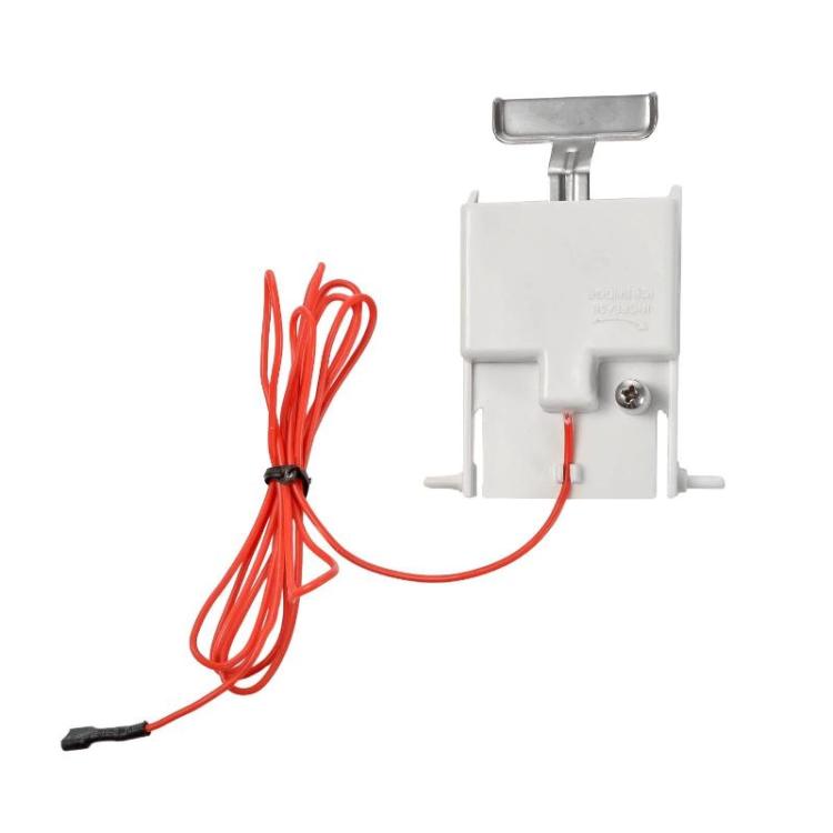 Ice thickness control board with red wiring and metal mounting bracket for ice maker