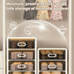 White drawer-style underwear and sock organizer box with clear front drawers, 3 tiers