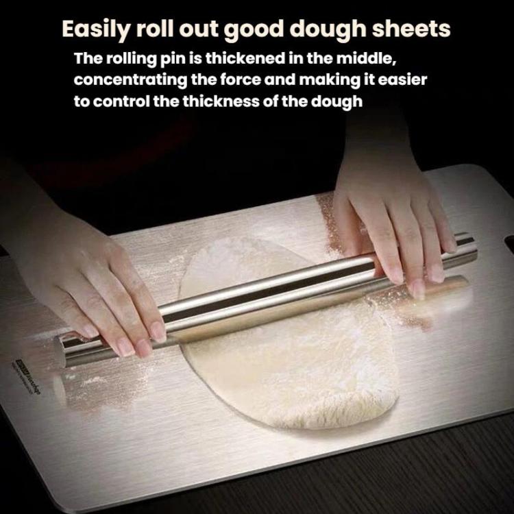 304 Stainless Steel Sanding Rolling Pin Kitchen Baking Tool, LsCook 32cm