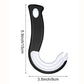 Multifunction can and bottle opener, black U-shaped tool with white cutting wheel