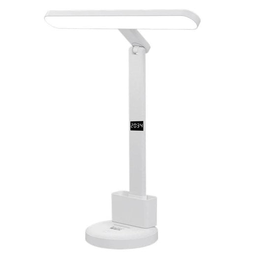 Xiajule Eye-Caring Study Desk Lamp With Time Display 3-Color Temperature Dimmable Reading Bedside Lamp, 1200mAh, 1800mAh