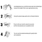 Instruction steps diagram for applying eyelash stickers and blending false lashes