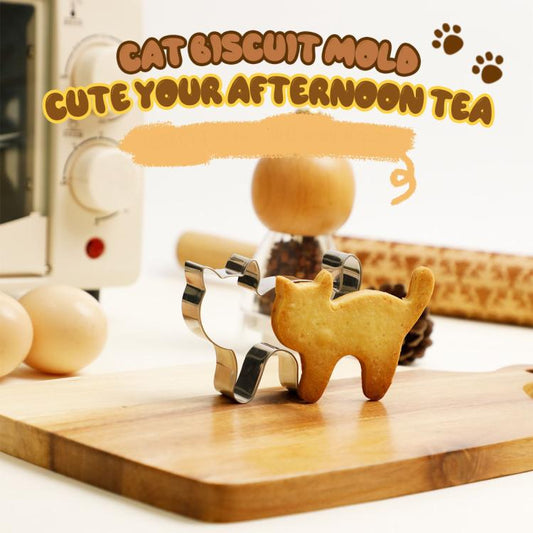 Stainless Steel Cat Shape Cookie Mold Cartoon Cookie Cutter, LsCook 9-Piece Set