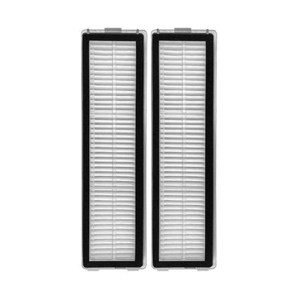 Rectangular HEPA replacement filter, 2-pack, white pleated media in black frame