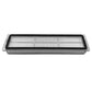Single rectangular HEPA filter cartridge with pleated white media and black frame
