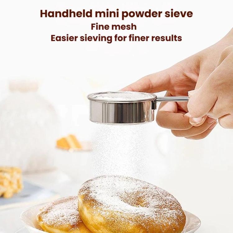 LsCook 304 Stainless Steel 40 Mesh Handheld Mini Flour Sifter