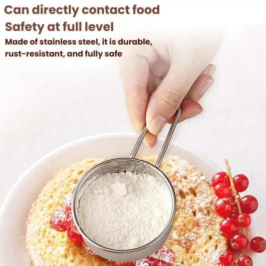 LsCook 304 Stainless Steel 40 Mesh Handheld Mini Flour Sifter