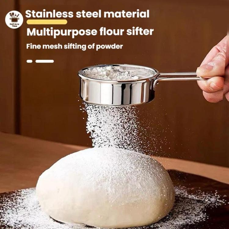 LsCook 304 Stainless Steel 40 Mesh Handheld Mini Flour Sifter