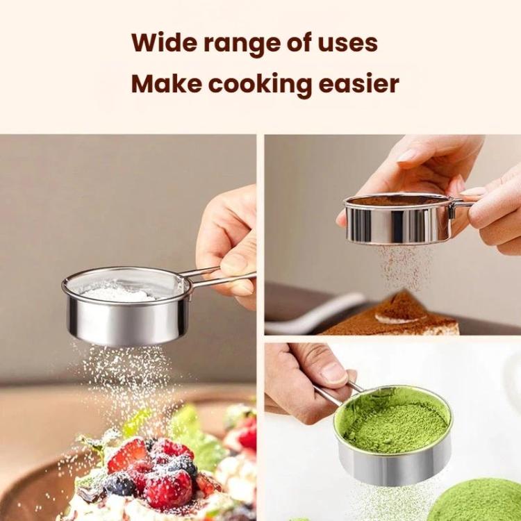 LsCook 304 Stainless Steel 40 Mesh Handheld Mini Flour Sifter