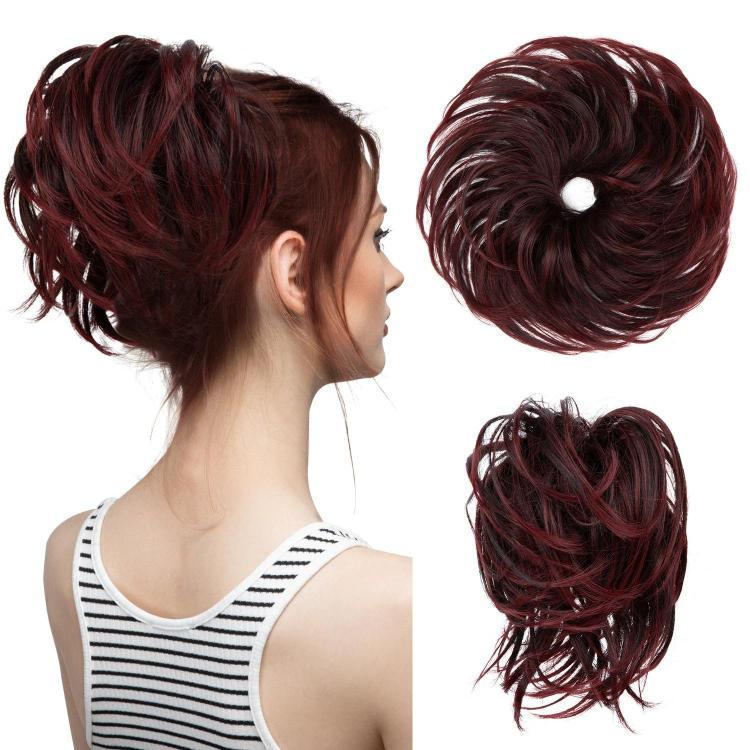 Faux Bun Updo Wig With Loose Curls