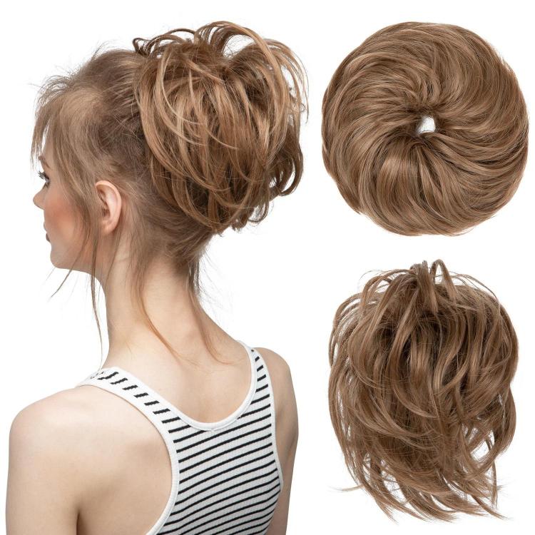 Faux Bun Updo Wig With Loose Curls