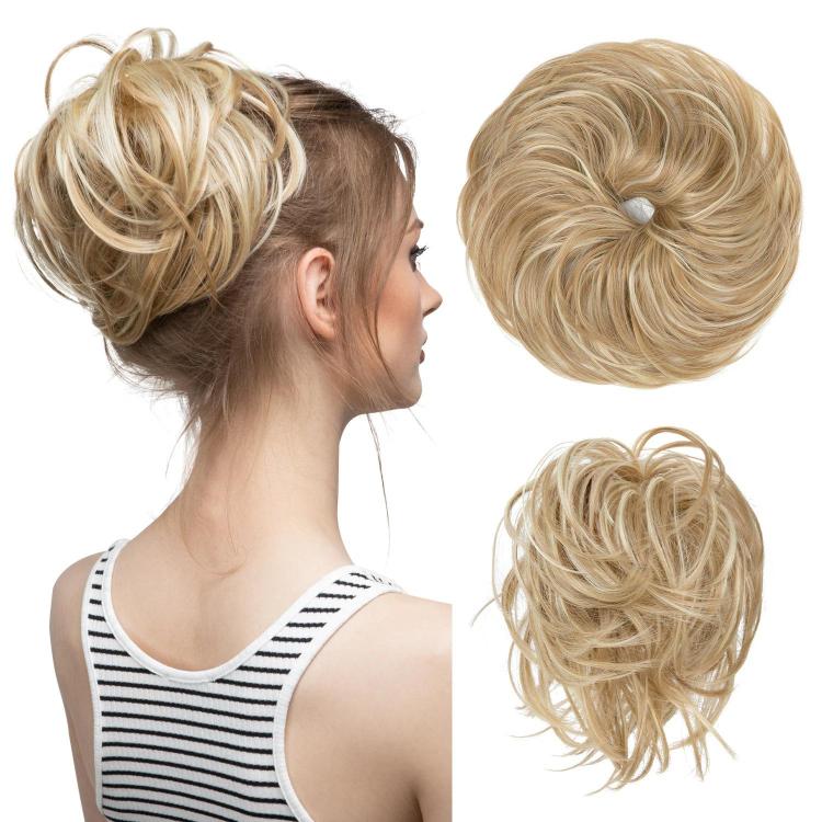 Faux Bun Updo Wig With Loose Curls