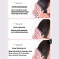 Pink hair massage comb showing step-by-step downward and upward brushing