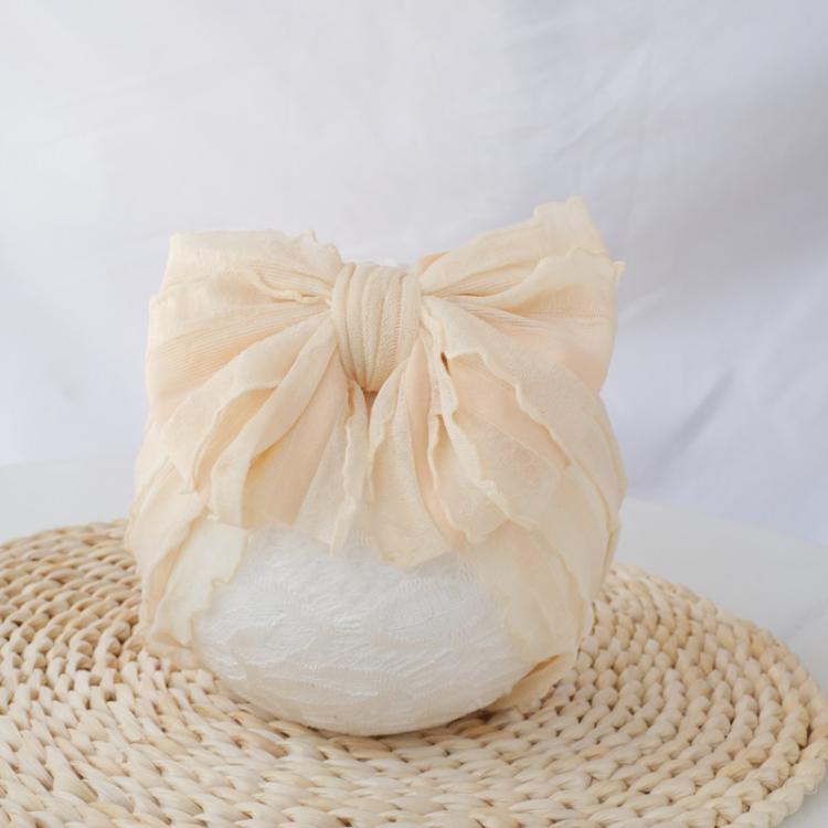 Children Wide Lace Bow Headband Soft Lace Baby Headpiece