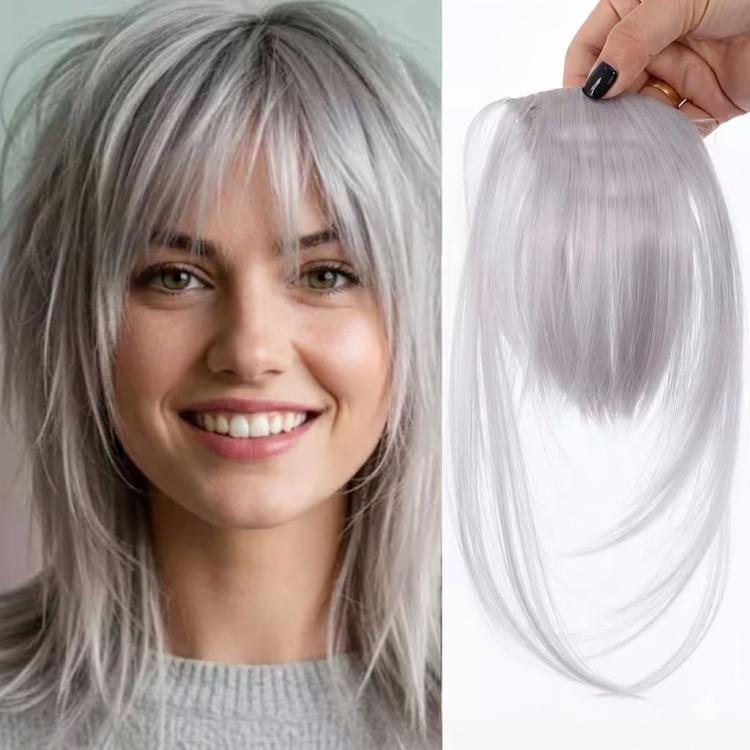 Women Invisible Seamless Realistic Bangs Wig Piece Hair Replacement