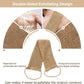 Heavy-Duty Bath Scrubber Double Sided Thickened Back Scrubber, Jute Brown Back Comb+Gloves, Jute Back Comb