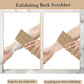 Heavy-Duty Bath Scrubber Double Sided Thickened Back Scrubber, Jute Brown Back Comb+Gloves, Jute Back Comb