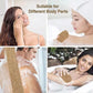 Heavy-Duty Bath Scrubber Double Sided Thickened Back Scrubber, Jute Brown Back Comb+Gloves, Jute Back Comb