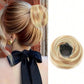 Messy bun hair claw clip extension, blonde synthetic chignon bun hair piece