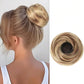 Messy bun hair claw clip extension, sandy blonde synthetic chignon bun hair piece