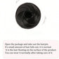 Black synthetic messy bun hairpiece, rounded loop with fine strands and center opening