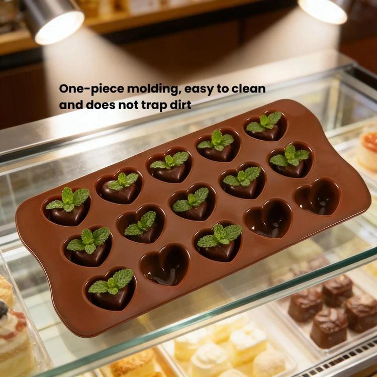 LsCook Food-grade Silicone Heart-Shaped Chocolate Mold