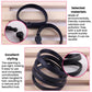 Two-piece black hair bun maker set with molded hair loop design