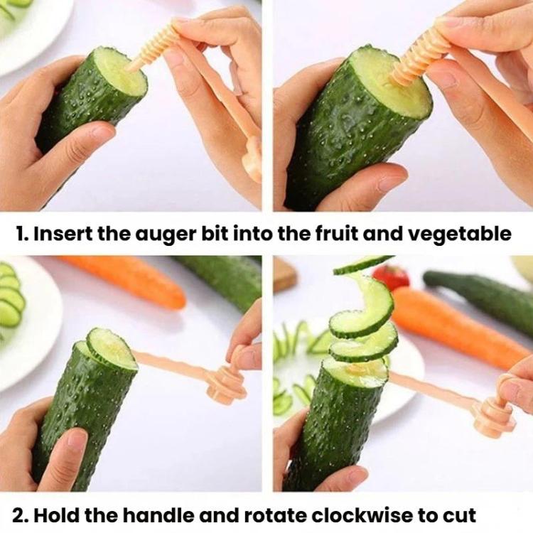 LsCook 2-Piece Set Spiral Cucumber Slicer