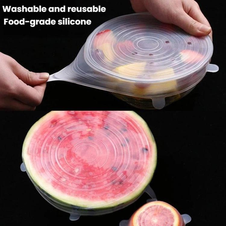 LsCook 6-Piece Set Round Silicone Food Storage Lid, 80g