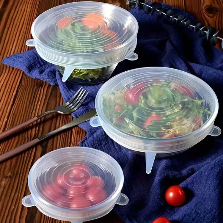 LsCook 6-Piece Set Round Silicone Food Storage Lid, 80g