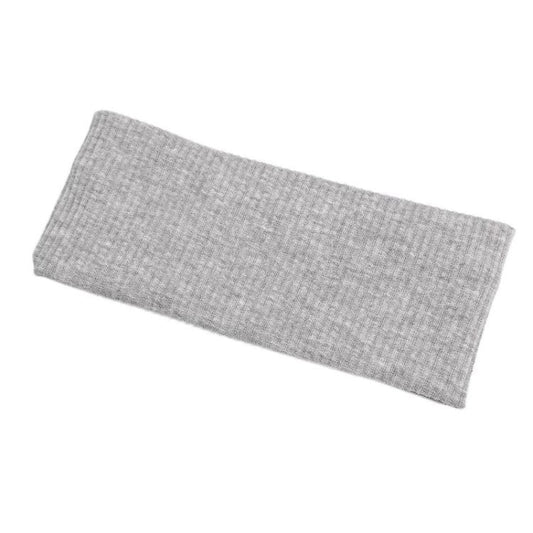 18.5 x 8cm Knitted Striped Sports Headband Wide Edge Face Washing Hair Band