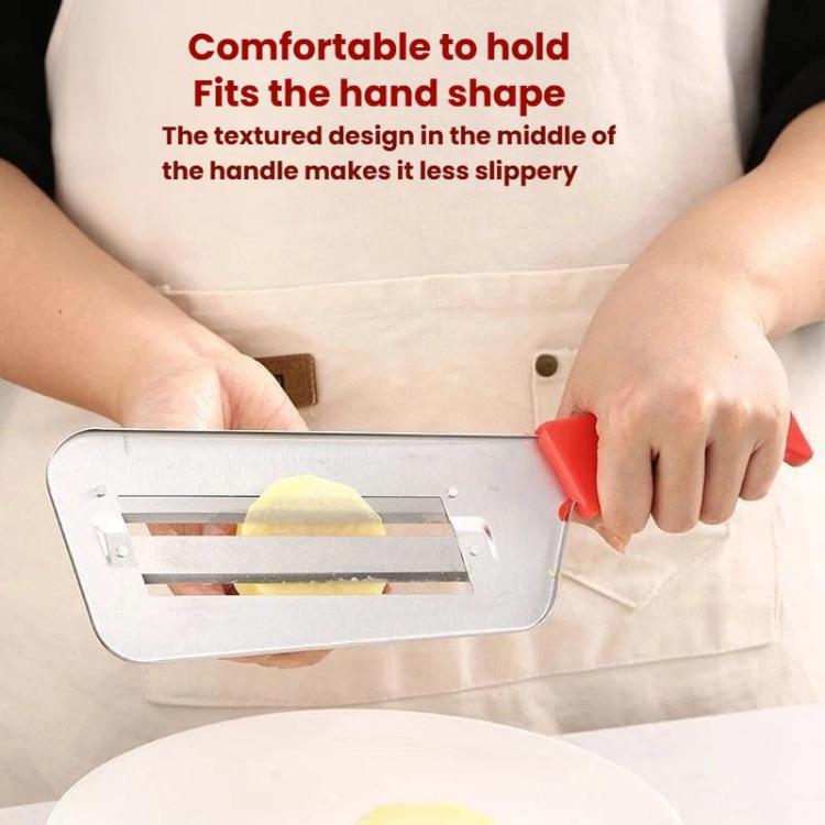 LsCook Stainless Steel Double Blade Vegetable Slicer Multi-Function Vegetable Knife