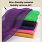 Long drawstring exfoliating mesh bath towels, assorted colors stack