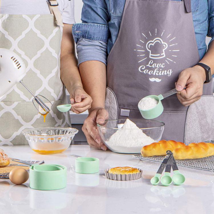 LsCook 8-Piece Set Stainless Steel Handle Measuring Spoon Graduated Baking Measuring Spoon