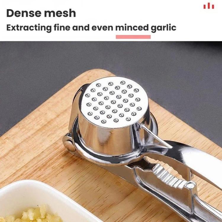 Aluminum Alloy Garlic Press Manual Pull Style Garlic Press, LsCook Large 4 In 1