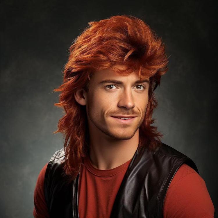 Men Side-Parted Short Hairstyle Heat-Resistant Fiber Wig