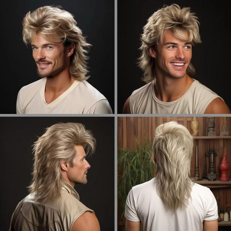 Men Side-Parted Short Hairstyle Heat-Resistant Fiber Wig