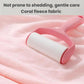 Coral pink fleece baby swaddle towel fabric with handle grip