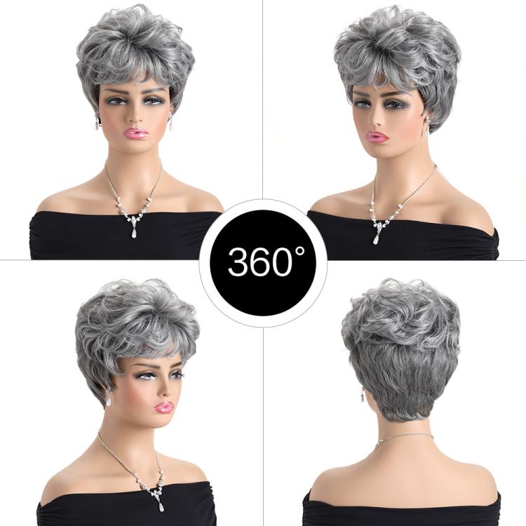 Women Short Curly Wig Cap