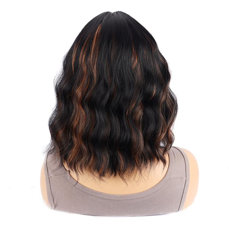 Short Wavy Hair With Side-Swept Bangs Natural Parting Synthetic Short Hair