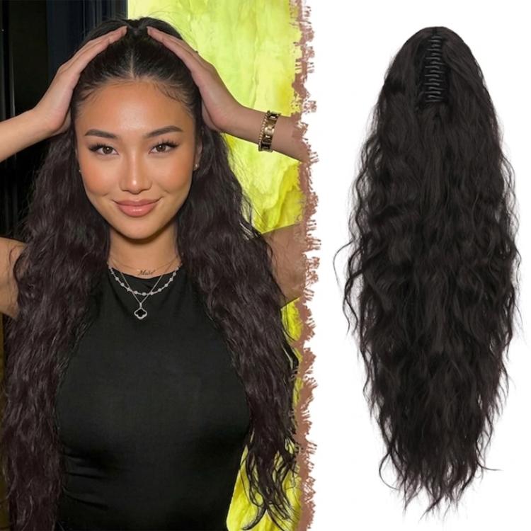 Long Bouncy Wavy Ponytail Wig With Hair Clips