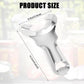Stainless steel jar and bottle opener with curved ergonomic handle and measured size