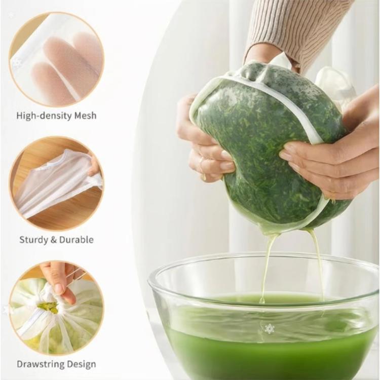 Bowl-Shaped Strainer Bag Vegetable Drawstring Filter Dehydrator, LsCook Large